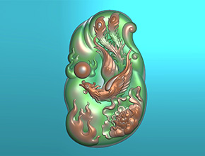 鳳牌掛件玉石電腦精雕圖_享刻玉石雕刻機(jī)