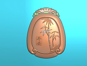 和田玉竹君平安玉雕電腦圖紙_享刻玉石雕刻機(jī)