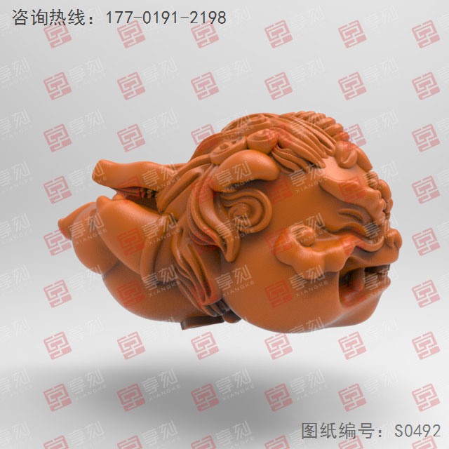 飛天Q版貔貅立體3d模型圖stl_享刻五軸雕刻機(jī)