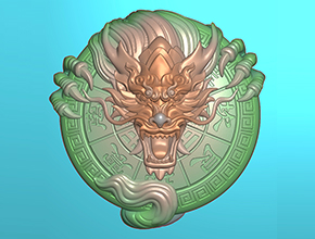 八卦龍牌玉石雕刻電腦圖紙_享刻玉石雕刻機(jī)