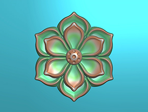 花朵吊墜玉石雕刻電腦圖紙_享刻玉石雕刻機(jī)