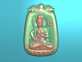 大勢(shì)至菩薩玉石雕刻電腦圖紙_享刻玉石雕刻機(jī)