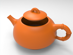 竹節(jié)茶壺工藝品3d模型圖stl_享刻五軸雕刻機(jī)