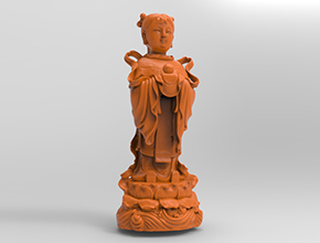 玉女立體擺件工藝品3d模型圖stl_享刻五軸雕刻機(jī)