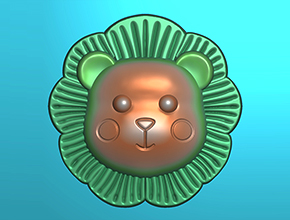 可愛(ài)獅子頭玉石雕刻電腦圖紙_享刻玉石雕刻機(jī)