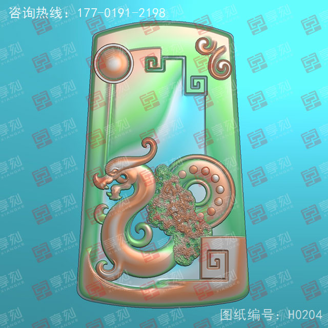 仿古龍牌玉石雕刻電腦圖紙_享刻玉石雕刻機(jī)