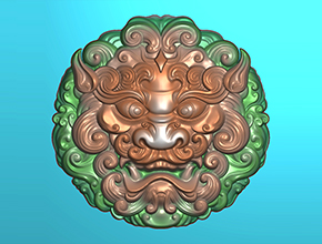 仿古貔貅頭玉石雕刻電腦圖紙_享刻玉石雕刻機(jī)