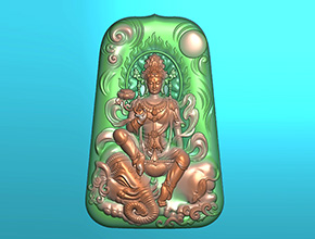  度母觀音牌玉石雕刻電腦圖紙_享刻玉石雕刻機(jī)