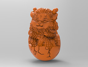 龍蛋工藝品立體3d模型圖stl_享刻五軸雕刻機(jī)