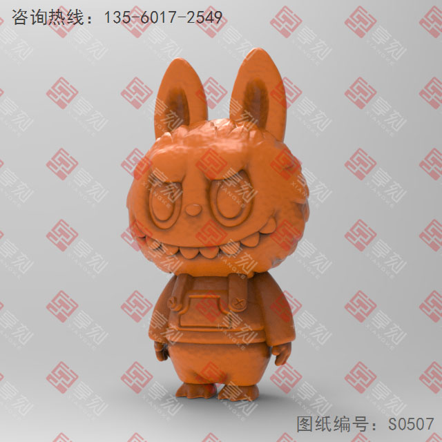 拉布布擺件立體3d模型圖stl_享刻五軸雕刻機(jī)