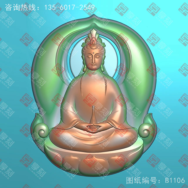 鏤空觀音精雕玉石電腦雕刻圖紙_享刻玉石雕刻機