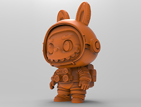 宇航員拉布布電腦3d模型圖stl_享刻五軸雕刻機