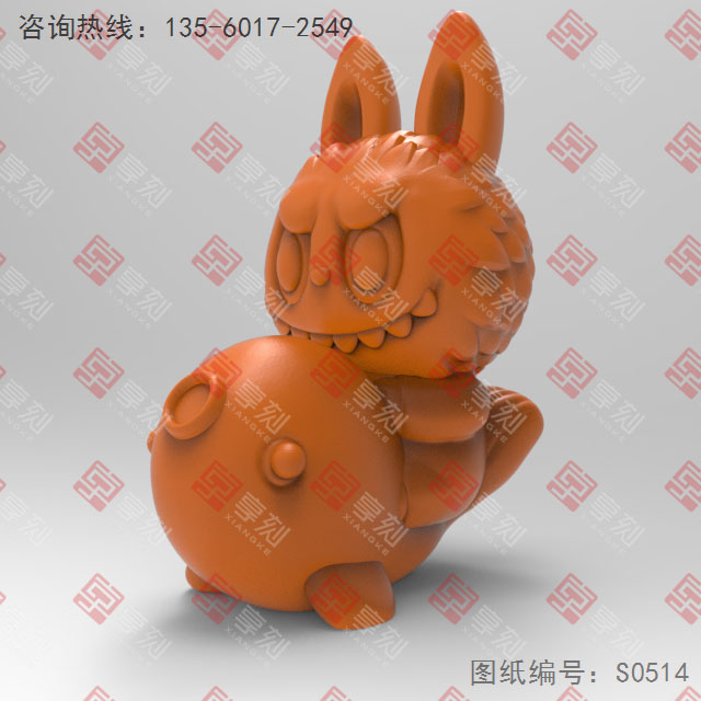 錦鯉拉布布電腦3d模型圖stl_享刻五軸雕刻機(jī)