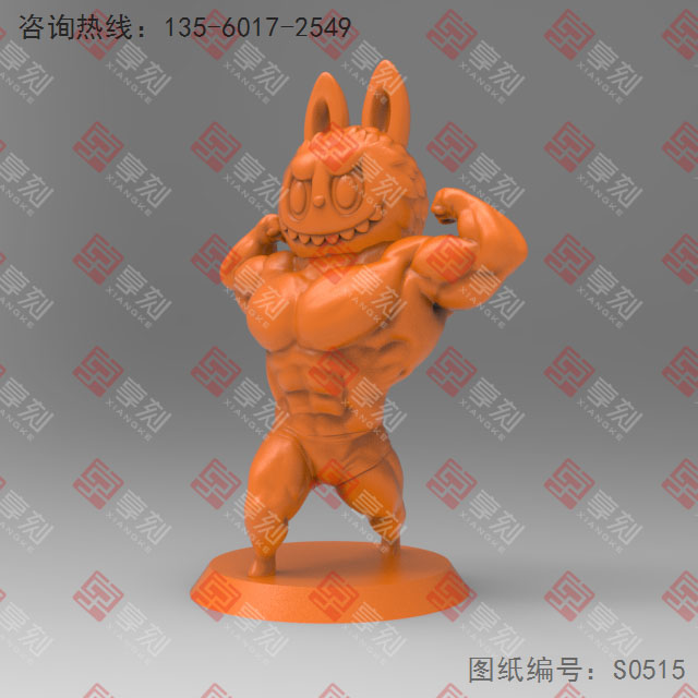 肌肉拉布布電腦3d模型圖stl_享刻五軸雕刻機(jī)