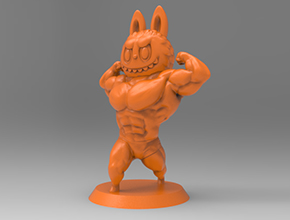 肌肉拉布布電腦3d模型圖stl_享刻五軸雕刻機