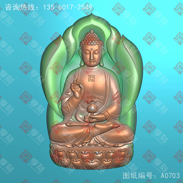 佛祖玉石電腦數(shù)控精雕圖紙_享刻玉石雕刻機