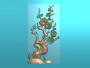 四君子梅花玉石電腦數(shù)控精雕圖紙_享刻玉石雕刻