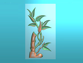 四君子竹子玉石電腦數(shù)控精雕圖紙_享刻玉石雕刻