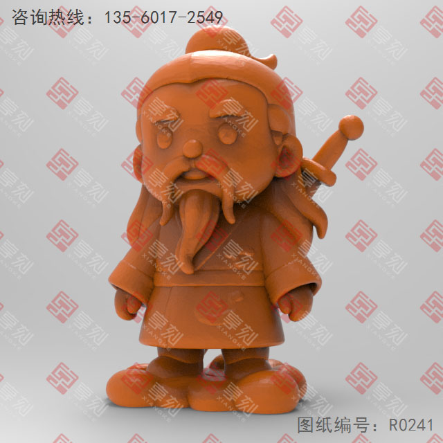 Q版八仙呂洞濱電腦3d模型圖stl_享刻五軸雕刻機(jī)