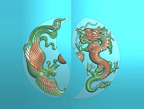 龍鳳玉石電腦數(shù)控精雕圖紙_享刻玉石雕刻機