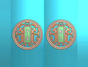 出入平安玉佩玉石電腦數(shù)控精雕圖紙_享刻玉石雕