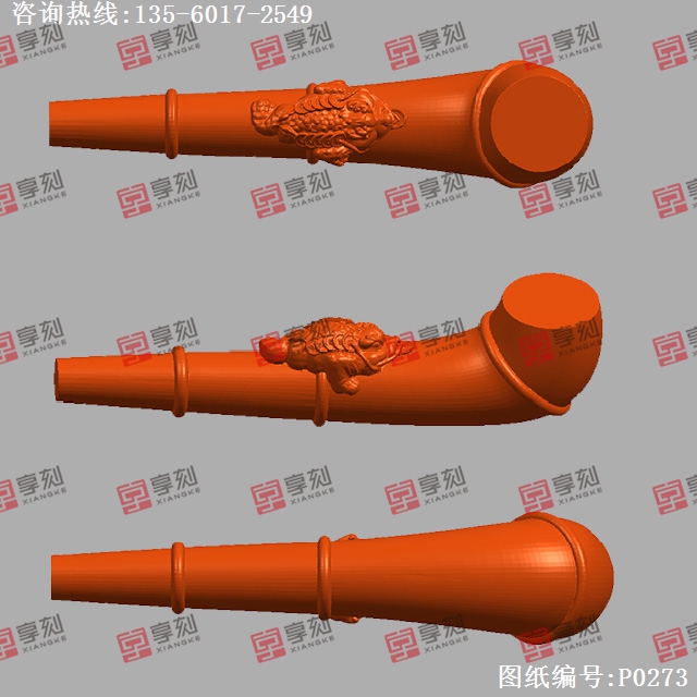 招財(cái)金蟾煙斗電腦模型精雕圖紙_五軸玉石雕刻機(jī)廠家