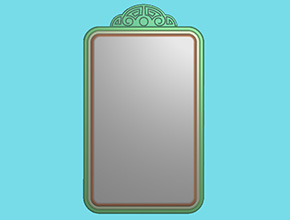 牌形方帶邊框回紋簡單牌頭電腦圖紙_享刻玉石雕