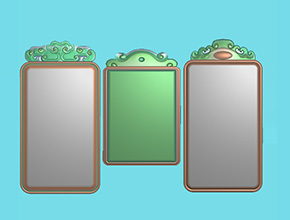 3個(gè)牌形方帶邊框簡(jiǎn)單頭電腦圖紙_享刻玉石雕刻機(jī)