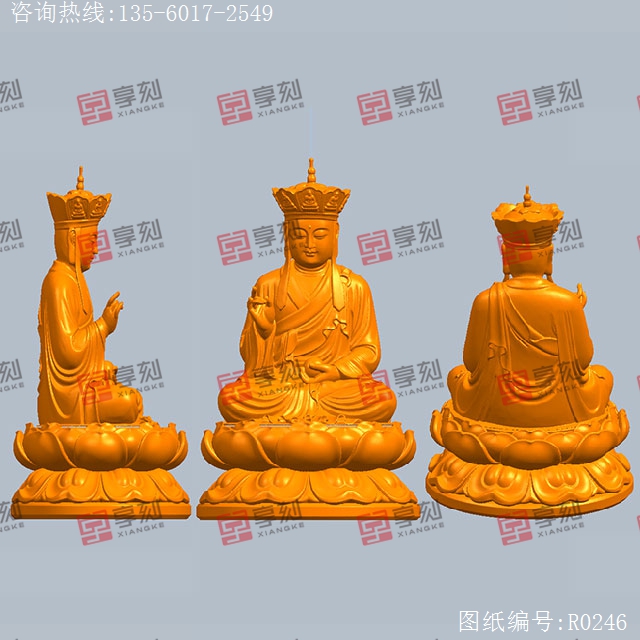 地藏王到底是菩薩雕像人物雕塑3d立體STL模型圖紙_五軸玉石雕刻機(jī)廠家