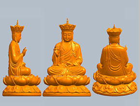 地藏王到底是菩薩雕像人物雕塑3d立體STL模型圖紙