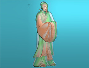 曾子浮雕人物精雕圖紙_享刻玉石雕刻機(jī)