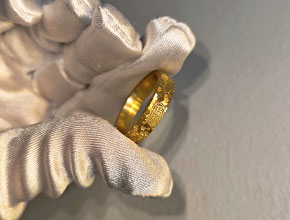 吉言碎碎冰銅銀戒指雕刻模型圖_金銀首飾cnc雕刻