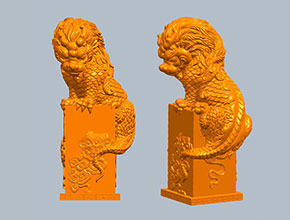 坐立招瑞獸麒麟貔貅立體3d模型圖stl_享刻五軸雕