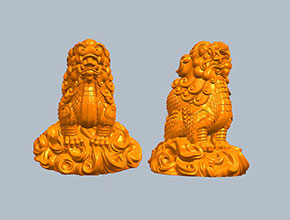 望天麒麟立體3d模型圖stl_享刻五軸雕刻機(jī)