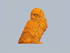 貓頭鷹模型圖紙_五軸雕刻機廠家