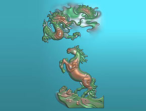 龍馬精神玉石雕刻電腦圖紙_享刻玉石雕刻機(jī)