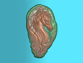 馬牌火焰馬頭玉石雕刻電腦圖紙_享刻玉石雕刻機(jī)