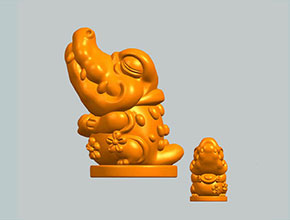 鱷魚模型圖紙_五軸雕刻機(jī)廠家