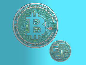比特幣 電腦模型雕刻圖_享刻數(shù)控雕刻機(jī)