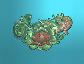 牡丹花-玉石電腦數(shù)控精雕圖紙_享刻玉石