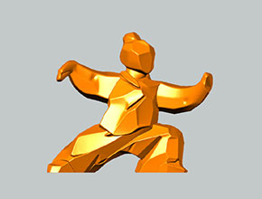 打太極小人3d立體STL模型圖紙_五軸玉石雕刻機廠