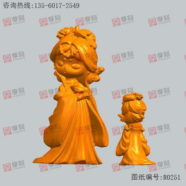 貴妃醉酒3d立體STL模型圖紙_五軸玉石雕刻機廠家