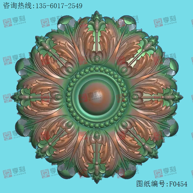歐式洋花1-玉石電腦數(shù)控精雕圖紙_享刻玉石雕刻機(jī)