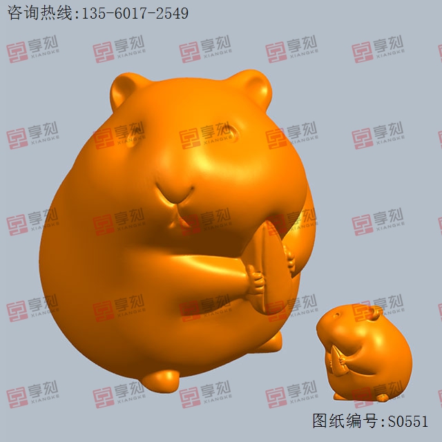 吃瓜子倉鼠-電腦玉石雕刻圖紙_小型玉石雕刻機設備廠家