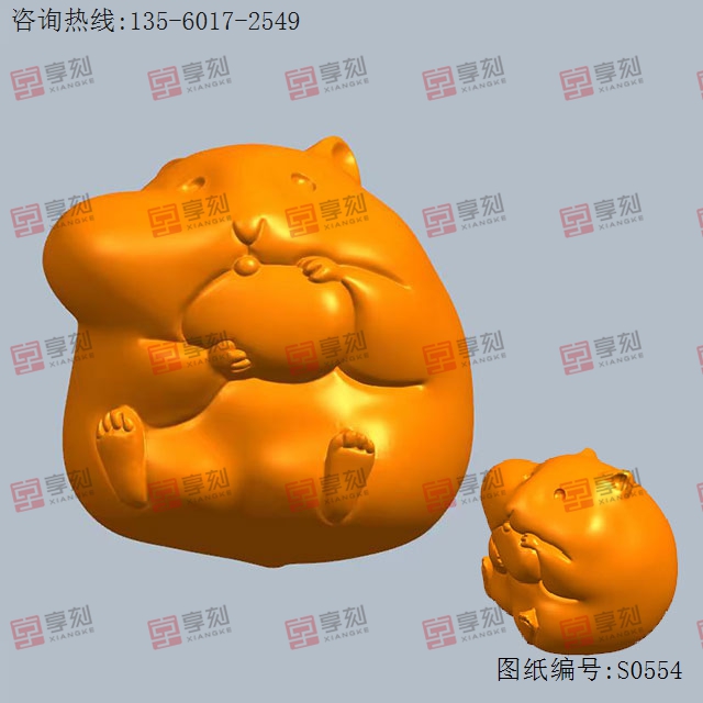 吃雞腿倉鼠-電腦玉石雕刻圖紙_小型玉石雕刻機設備廠家