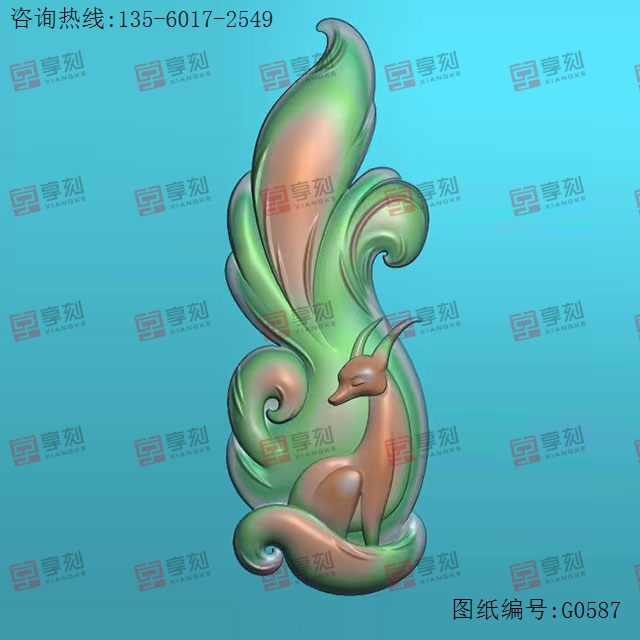 站立九尾狐玉石雕刻機電腦雕刻圖紙_享刻數控雕刻機廠家
